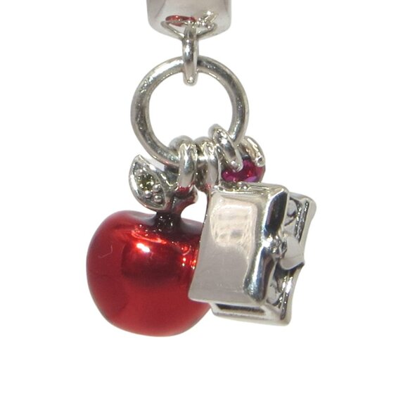 Pandora Disney Snow White Apple & Heart Enamel CZ & SS .925 Charm 797486CZRMX - Picture 5 of 7